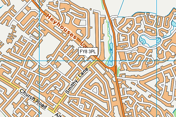 FY8 3PL map - OS VectorMap District (Ordnance Survey)