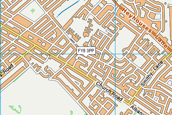 FY8 3PP map - OS VectorMap District (Ordnance Survey)