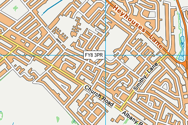 FY8 3PR map - OS VectorMap District (Ordnance Survey)