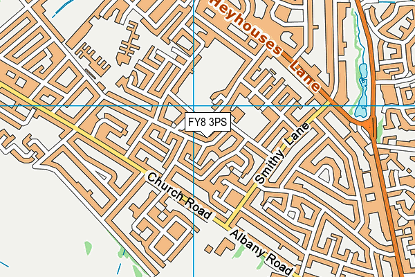 FY8 3PS map - OS VectorMap District (Ordnance Survey)