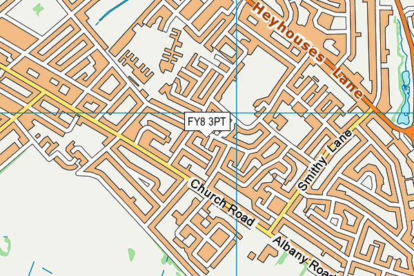FY8 3PT map - OS VectorMap District (Ordnance Survey)