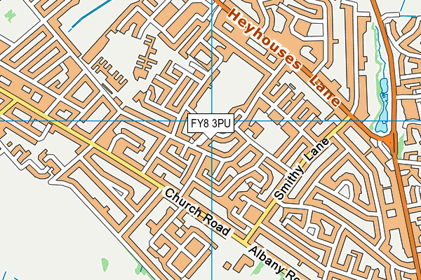 FY8 3PU map - OS VectorMap District (Ordnance Survey)
