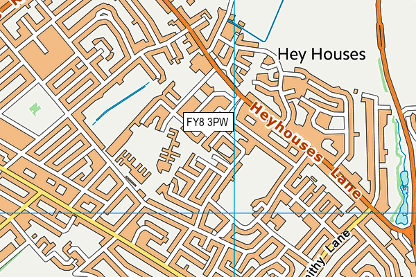 FY8 3PW map - OS VectorMap District (Ordnance Survey)