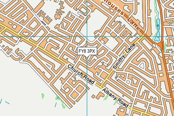 FY8 3PX map - OS VectorMap District (Ordnance Survey)