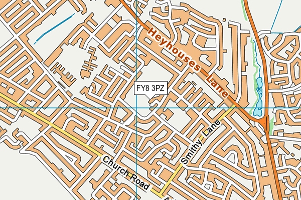 FY8 3PZ map - OS VectorMap District (Ordnance Survey)