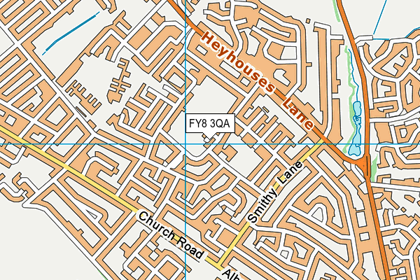 FY8 3QA map - OS VectorMap District (Ordnance Survey)