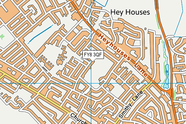 FY8 3QF map - OS VectorMap District (Ordnance Survey)