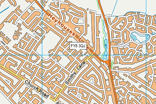 FY8 3QJ map - OS VectorMap District (Ordnance Survey)