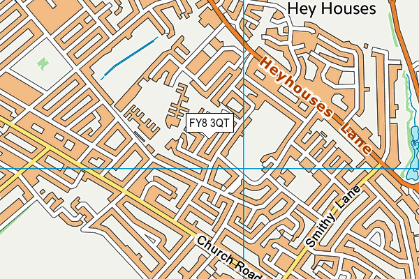 FY8 3QT map - OS VectorMap District (Ordnance Survey)