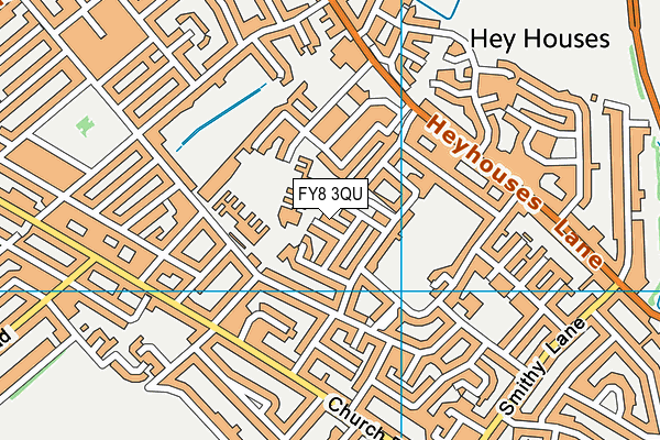 FY8 3QU map - OS VectorMap District (Ordnance Survey)