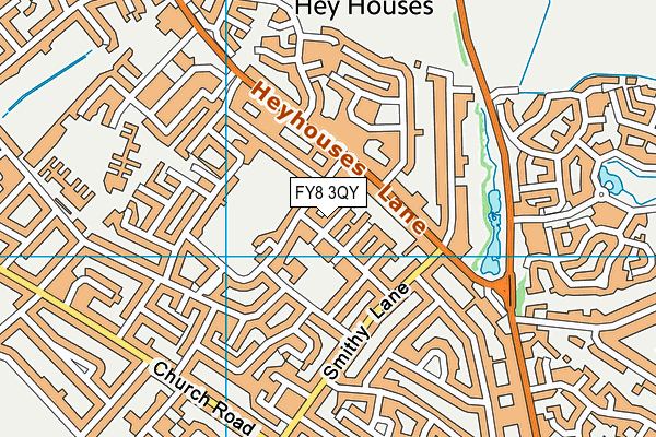 FY8 3QY map - OS VectorMap District (Ordnance Survey)