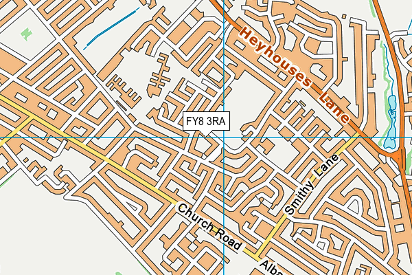 FY8 3RA map - OS VectorMap District (Ordnance Survey)