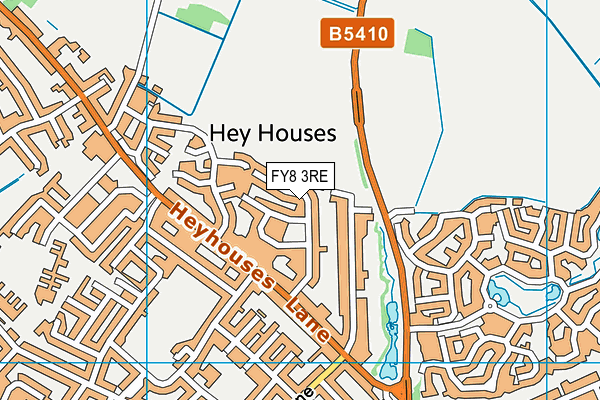 FY8 3RE map - OS VectorMap District (Ordnance Survey)