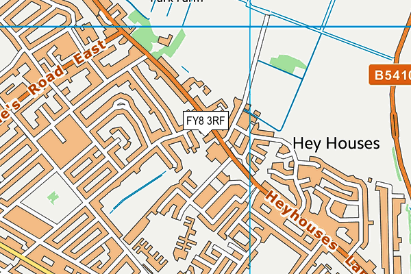 FY8 3RF map - OS VectorMap District (Ordnance Survey)