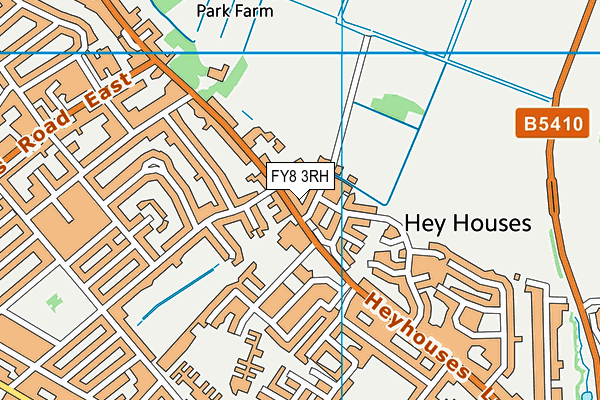 FY8 3RH map - OS VectorMap District (Ordnance Survey)