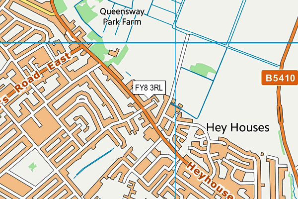 FY8 3RL map - OS VectorMap District (Ordnance Survey)