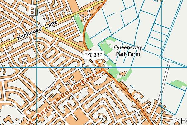 FY8 3RP map - OS VectorMap District (Ordnance Survey)