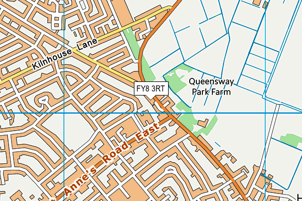 FY8 3RT map - OS VectorMap District (Ordnance Survey)