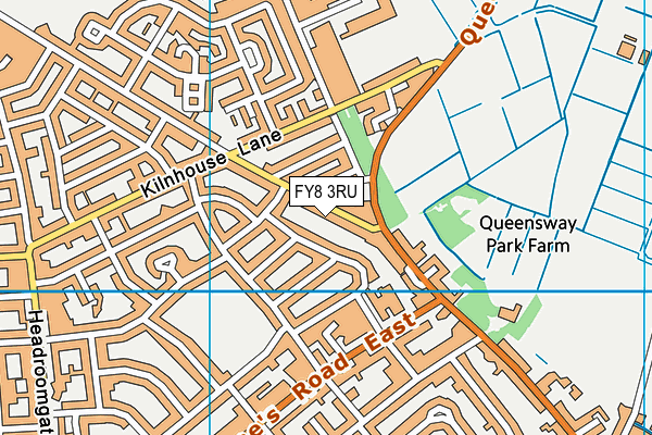 FY8 3RU map - OS VectorMap District (Ordnance Survey)