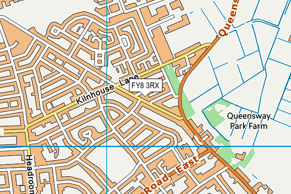 FY8 3RX map - OS VectorMap District (Ordnance Survey)