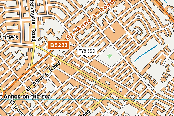 FY8 3SD map - OS VectorMap District (Ordnance Survey)