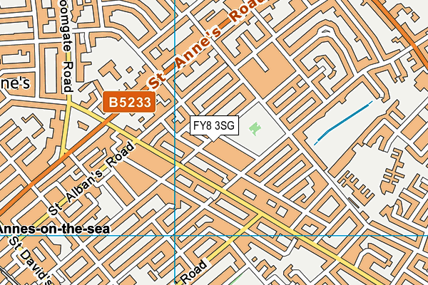 FY8 3SG map - OS VectorMap District (Ordnance Survey)