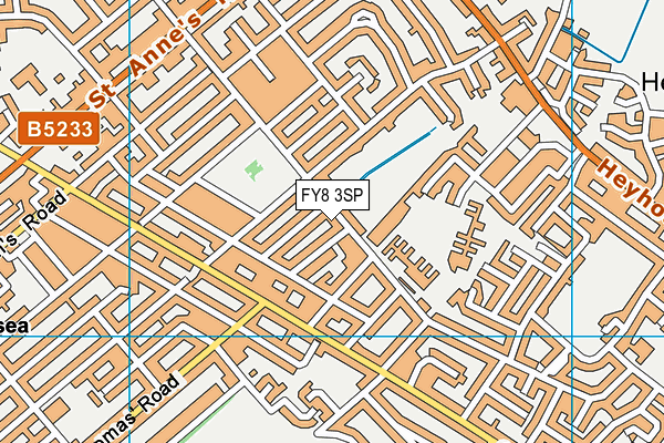 FY8 3SP map - OS VectorMap District (Ordnance Survey)