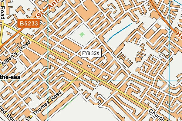 FY8 3SX map - OS VectorMap District (Ordnance Survey)
