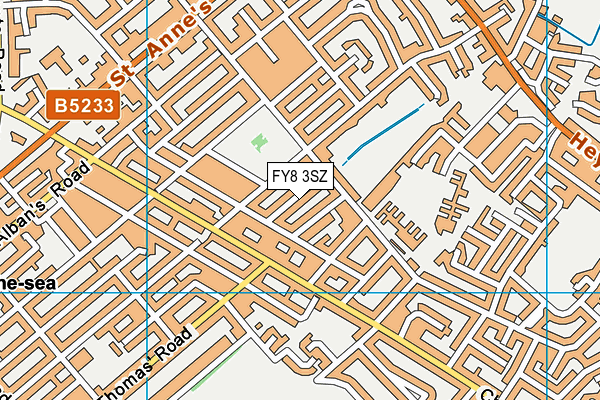 FY8 3SZ map - OS VectorMap District (Ordnance Survey)