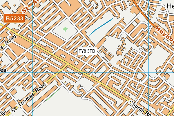 FY8 3TD map - OS VectorMap District (Ordnance Survey)