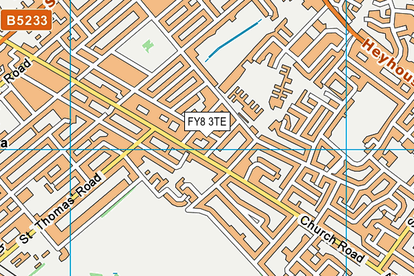 FY8 3TE map - OS VectorMap District (Ordnance Survey)