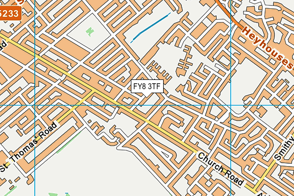 FY8 3TF map - OS VectorMap District (Ordnance Survey)