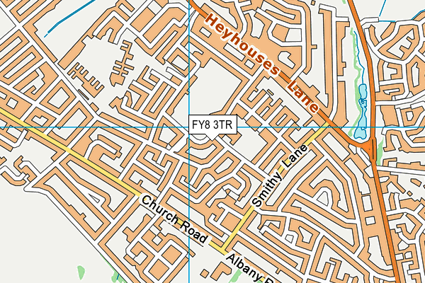 FY8 3TR map - OS VectorMap District (Ordnance Survey)