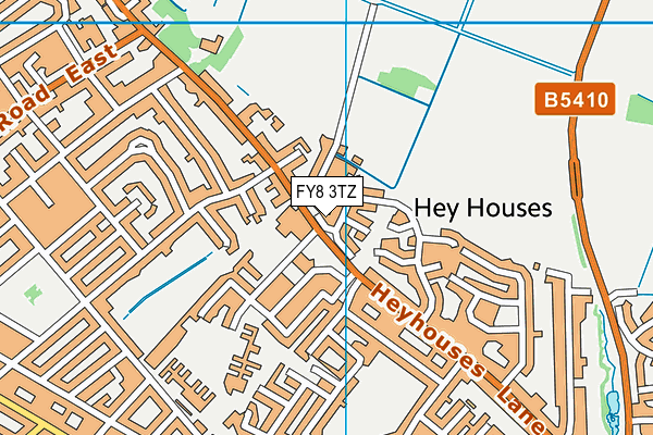 FY8 3TZ map - OS VectorMap District (Ordnance Survey)