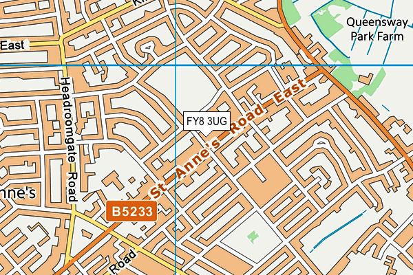 FY8 3UG map - OS VectorMap District (Ordnance Survey)