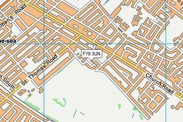 FY8 3UN map - OS VectorMap District (Ordnance Survey)