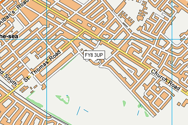 FY8 3UP map - OS VectorMap District (Ordnance Survey)
