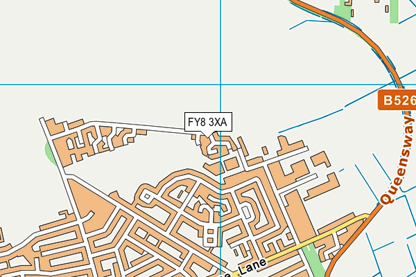 FY8 3XA map - OS VectorMap District (Ordnance Survey)