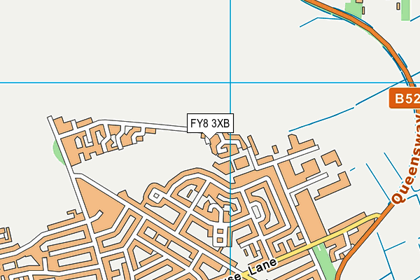 FY8 3XB map - OS VectorMap District (Ordnance Survey)