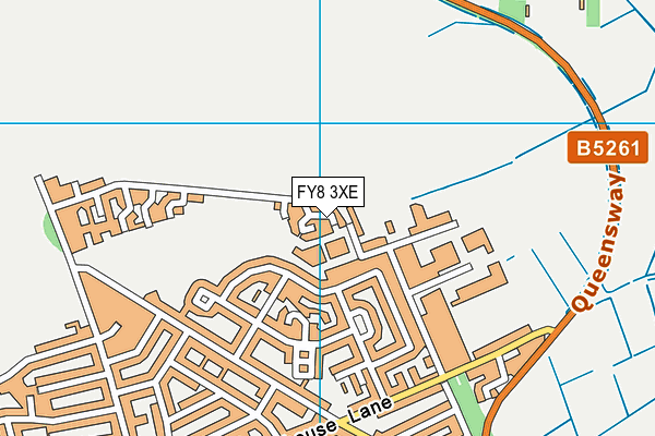 FY8 3XE map - OS VectorMap District (Ordnance Survey)