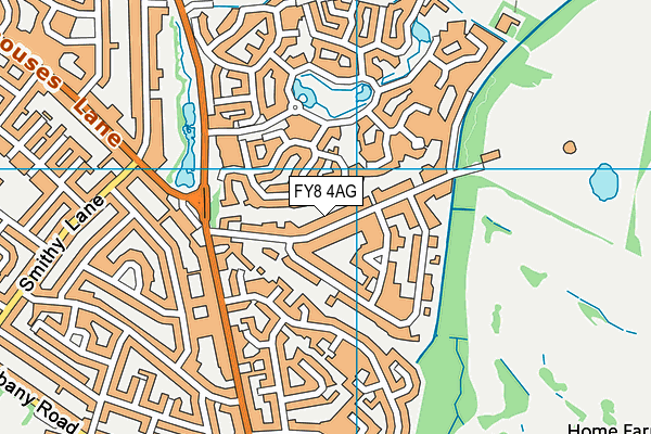 FY8 4AG map - OS VectorMap District (Ordnance Survey)