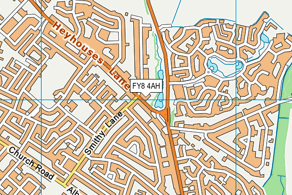 FY8 4AH map - OS VectorMap District (Ordnance Survey)