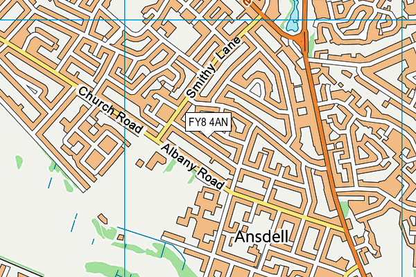 FY8 4AN map - OS VectorMap District (Ordnance Survey)