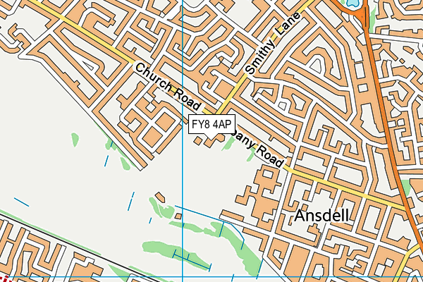 FY8 4AP map - OS VectorMap District (Ordnance Survey)