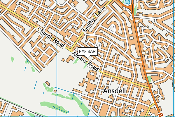 FY8 4AR map - OS VectorMap District (Ordnance Survey)