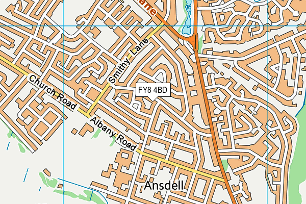 FY8 4BD map - OS VectorMap District (Ordnance Survey)