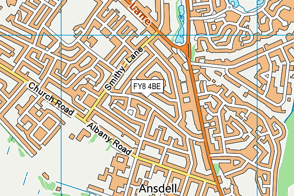 FY8 4BE map - OS VectorMap District (Ordnance Survey)