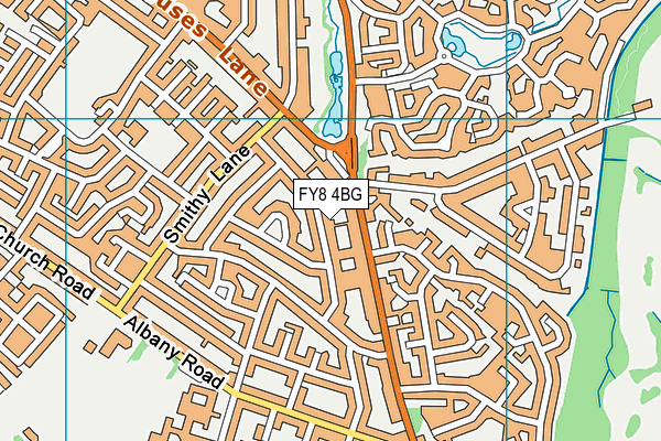 FY8 4BG map - OS VectorMap District (Ordnance Survey)