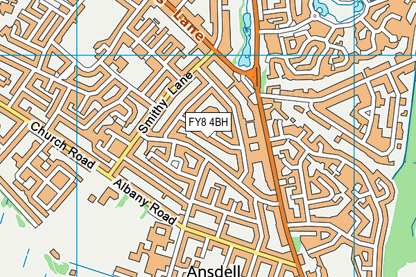 FY8 4BH map - OS VectorMap District (Ordnance Survey)