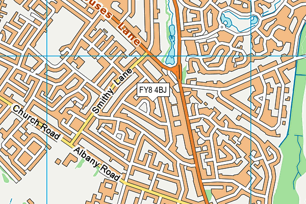 FY8 4BJ map - OS VectorMap District (Ordnance Survey)